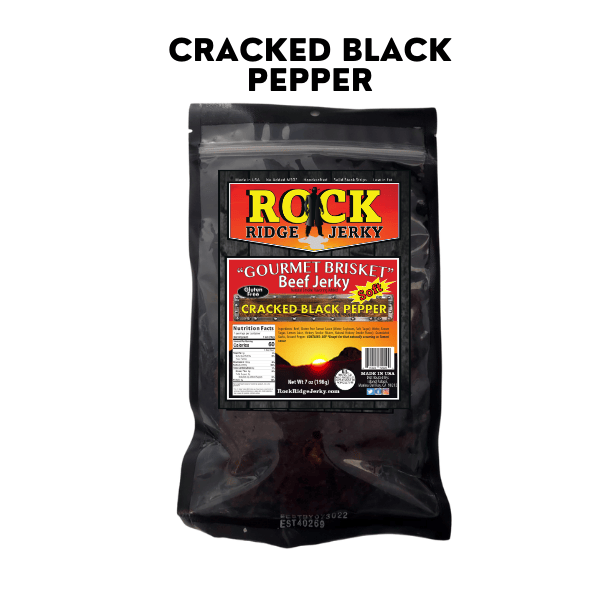 CRACKED BLACK PEPPER Beef Brisket Beef Jerky | Best Soft jerky 7oz.