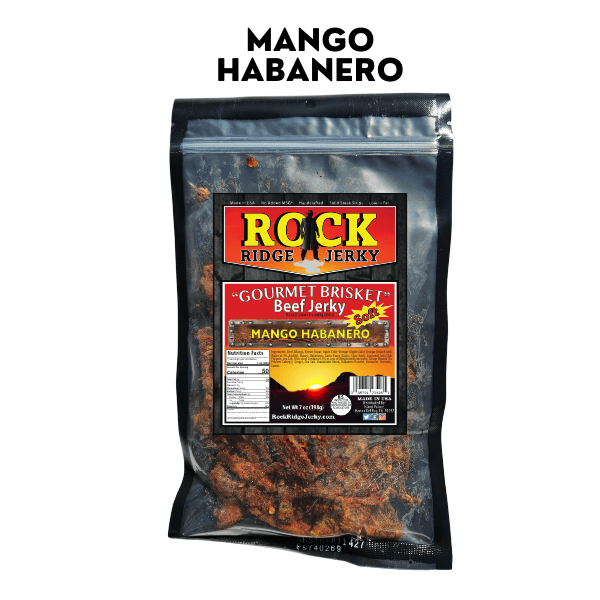 MANGO HABANERO Brisket beef jerky | Best SOFT Brisket jerky 7oz Bag