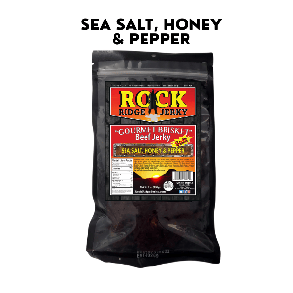 SEA SALT, HONEY & PEPPER Brisket beef jerky | Best Soft Brisket jerky 7oz Bag